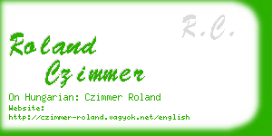 roland czimmer business card